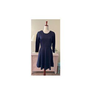 Navy A-Line Knit Dress